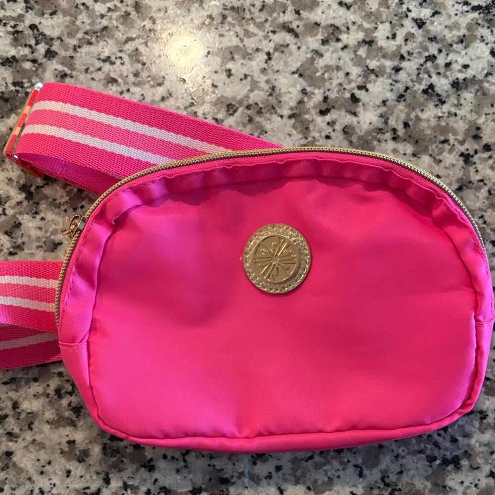 Lilly Pulitzer Belt Bag with Gold Medallion